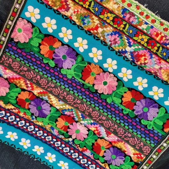 Vintage Trims Upcycled Denim Jacket  - Medium - Picture 7 of 10